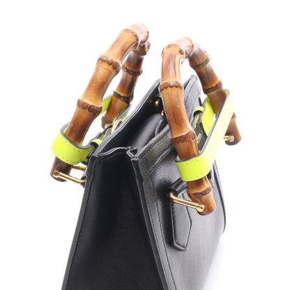 ダイアナ ミニ GGマーモント 2WAY ハンドバッグ レザー ブラック グッチ バッグ GUCCI