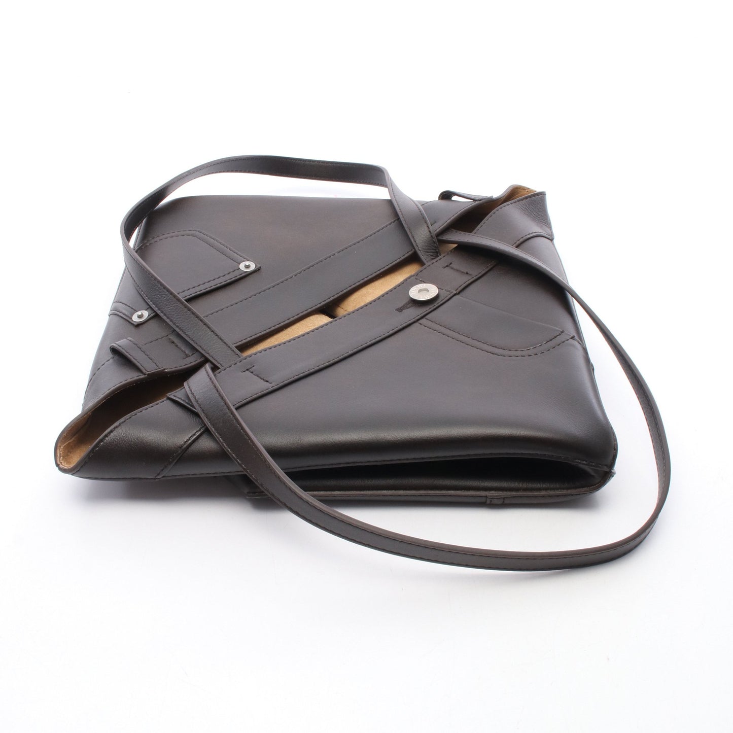 PUZZLE TOTE PANTA MEDIUM ショルダーバッグ トートバッグ レザー ダークブラウン ロエベ