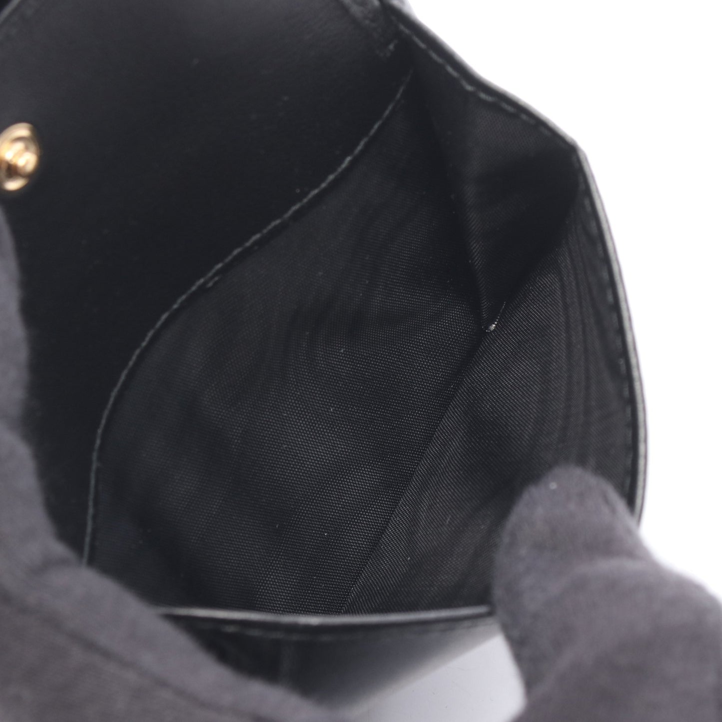 MATELASSE'MIU 二つ折り財布 レザー ブラック ミュウミュウ