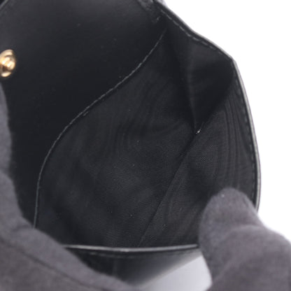 MATELASSE'MIU 二つ折り財布 レザー ブラック ミュウミュウ