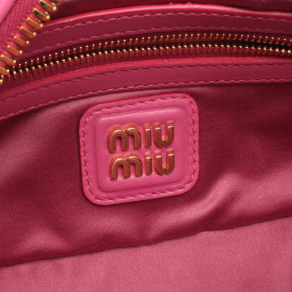 MATELASSE マテラッセ 2WAY ハンドバッグ レザー ピンク ホワイト ミュウミュウ
