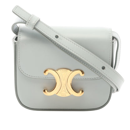 ミニ クロード ショルダーバッグ レザー ライトブルー セリーヌ