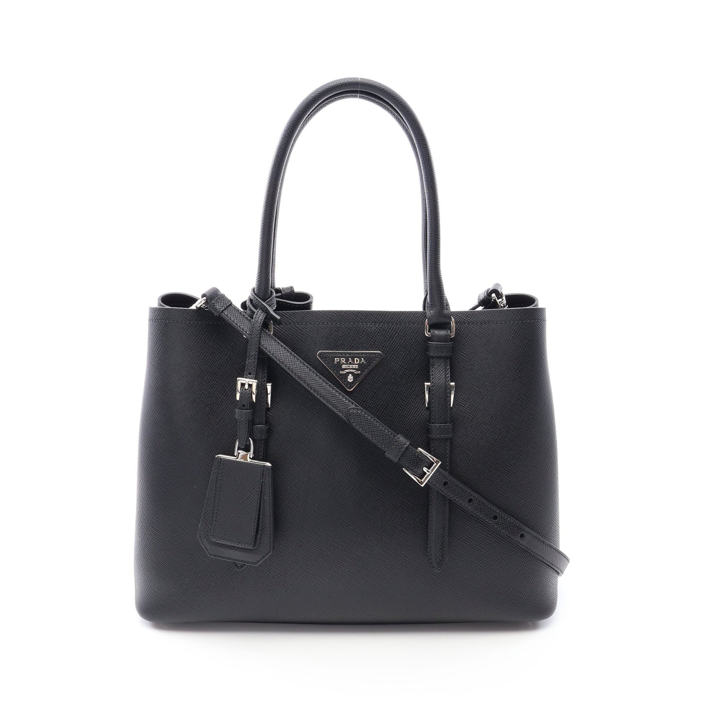 SAFFIANO CUIR 2WAY ハンドバッグ トートバッグ サフィァーノレザー ブラック プラダ
