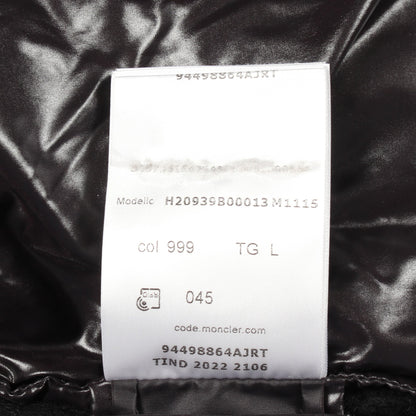 ニット カーディガン 切替 ダウンジャケット ウール ナイロン ブラック モンクレール