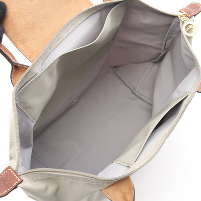 LE PLIAGE ORIGINAL M ル プリアージュ オリジナル M ショルダーバッグ トートバッグ キャンバス レザー グレーグリーン ブラウン ロンシャン