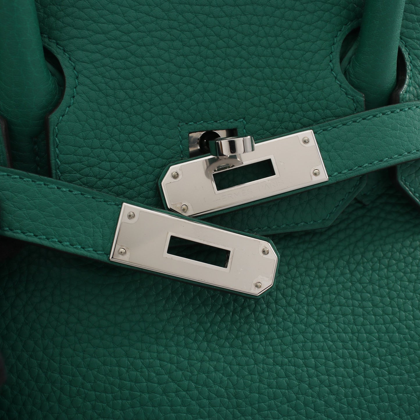 バーキン35 ヴェールヴェルティゴ ハンドバッグ トリヨンクレマンス グリーン シルバー金具 C刻印 エルメス