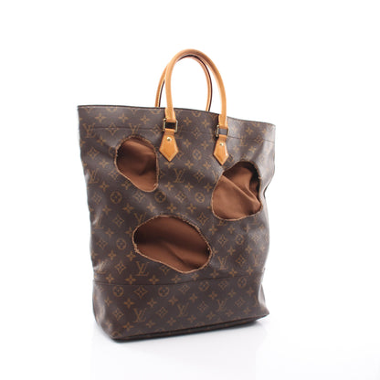LOUIS VUITTON × 川久保玲 ウィズ ホールズ モノグラム ハンドバッグ トートバッグ PVC レザー ブラウン ルイヴィトン