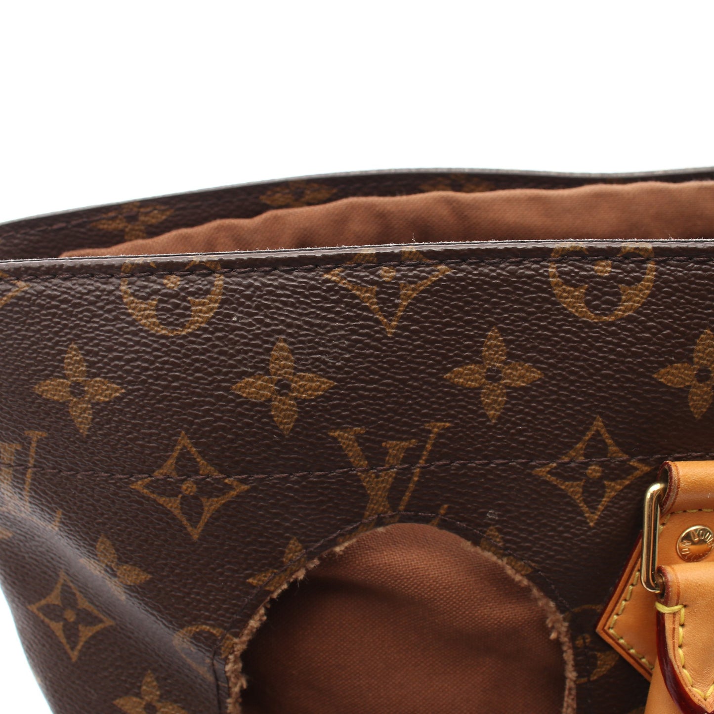 LOUIS VUITTON × 川久保玲 ウィズ ホールズ モノグラム ハンドバッグ トートバッグ PVC レザー ブラウン ルイヴィトン