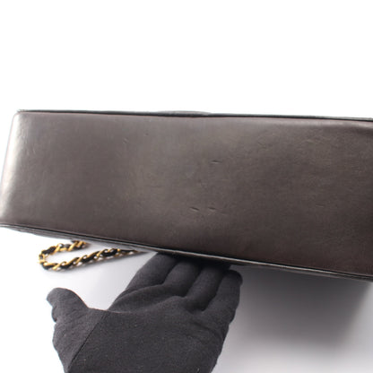 マトラッセ チェーンショルダーバッグ ラムスキン ブラック ゴールド金具 シャネル