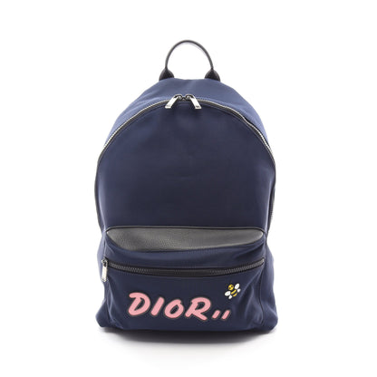 Dior HOMME × KAWS バックパック リュックサック ナイロン レザー ネイビー ブラック クリスチャンディオール