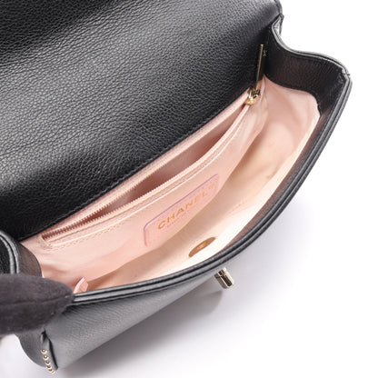 マトラッセ ミニ 2WAY チェーンショルダーバッグ キャビアスキン ブラック ゴールド金具 シャネル バッグ CHANEL