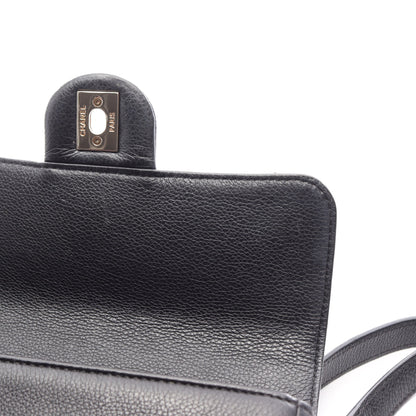 マトラッセ ミニ 2WAY チェーンショルダーバッグ キャビアスキン ブラック ゴールド金具 シャネル バッグ CHANEL