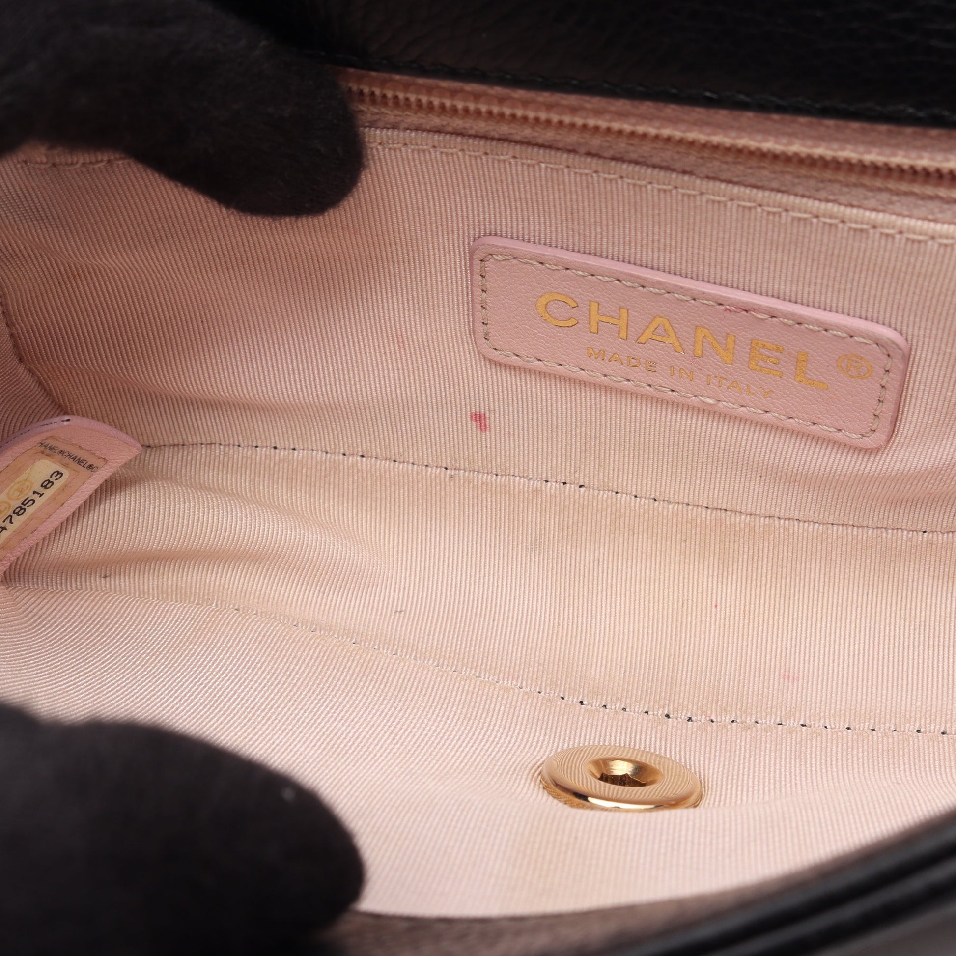 マトラッセ ミニ 2WAY チェーンショルダーバッグ キャビアスキン ブラック ゴールド金具 シャネル バッグ CHANEL