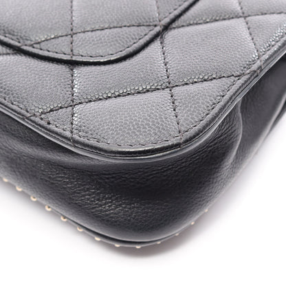 マトラッセ ミニ 2WAY チェーンショルダーバッグ キャビアスキン ブラック ゴールド金具 シャネル バッグ CHANEL