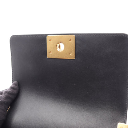 ボーイシャネル スモール チェーンショルダーバッグ ラムスキン ブラック ゴールド金具 シャネル