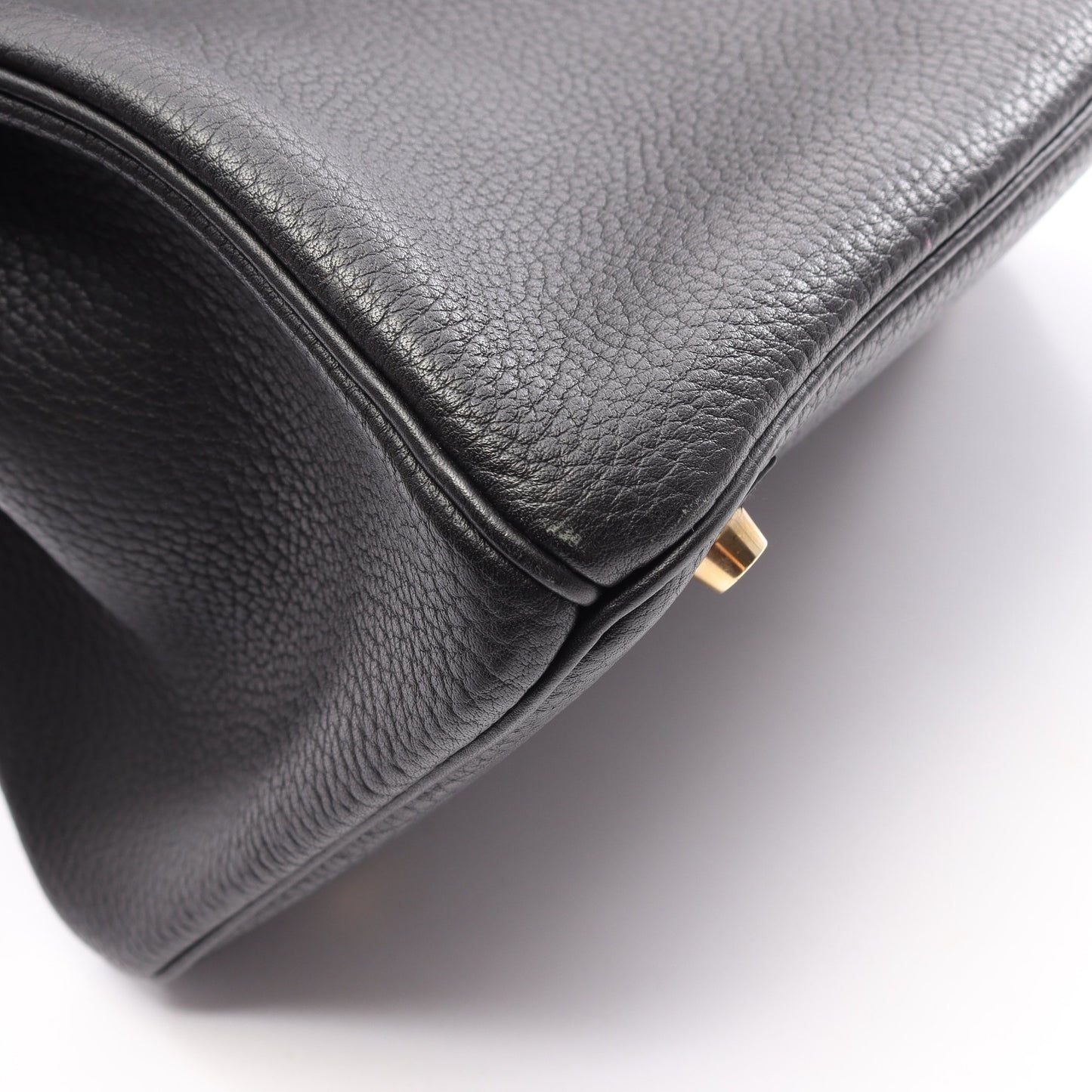バーキン35 ハンドバッグ アルデンヌ ブラック ゴールド金具 ○Z刻印 エルメス