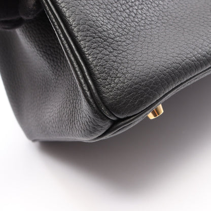 バーキン35 ハンドバッグ アルデンヌ ブラック ゴールド金具 ○Z刻印 エルメス