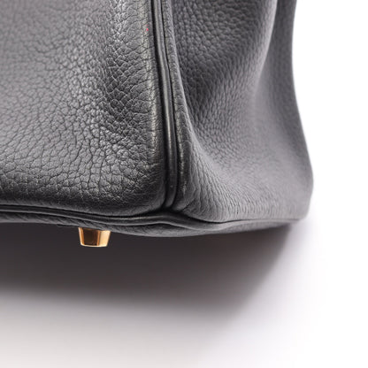 バーキン35 ハンドバッグ アルデンヌ ブラック ゴールド金具 ○Z刻印 エルメス