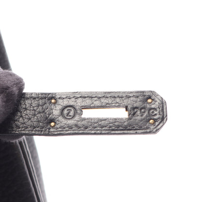 バーキン35 ハンドバッグ アルデンヌ ブラック ゴールド金具 ○Z刻印 エルメス