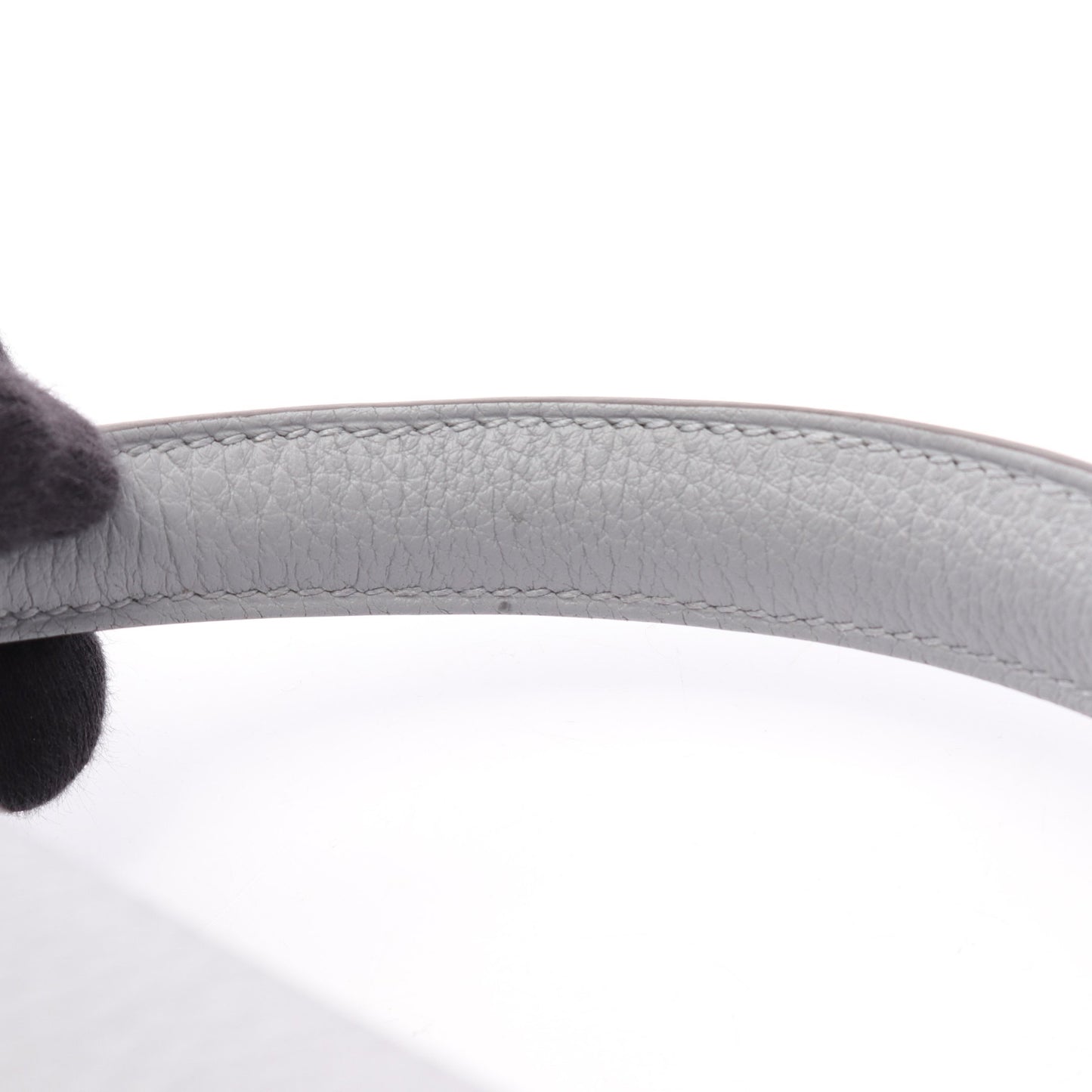 ケリー28 グリパンタン 内縫い 2WAY ハンドバッグ トゴ グレー シルバー金具 G刻印 エルメス