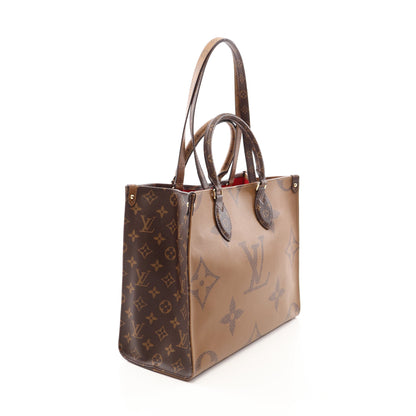 オンザゴーMM モノグラムジャイアント リバース 2WAY ショルダーバッグ トートバッグ PVC ブラウン ベージュ ルイヴィトン バッグ LOUIS VUITTON