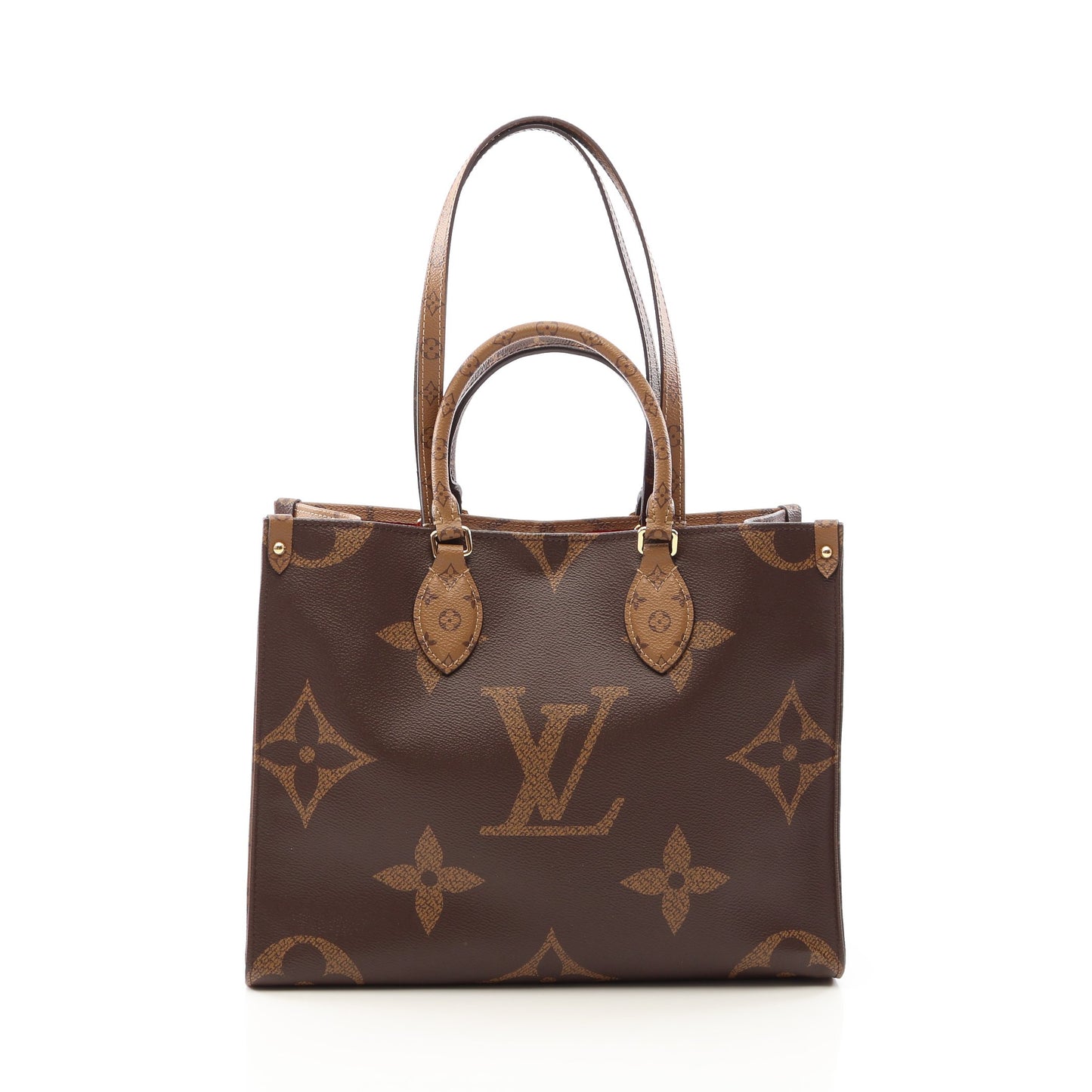 オンザゴーMM モノグラムジャイアント リバース 2WAY ショルダーバッグ トートバッグ PVC ブラウン ベージュ ルイヴィトン バッグ LOUIS VUITTON