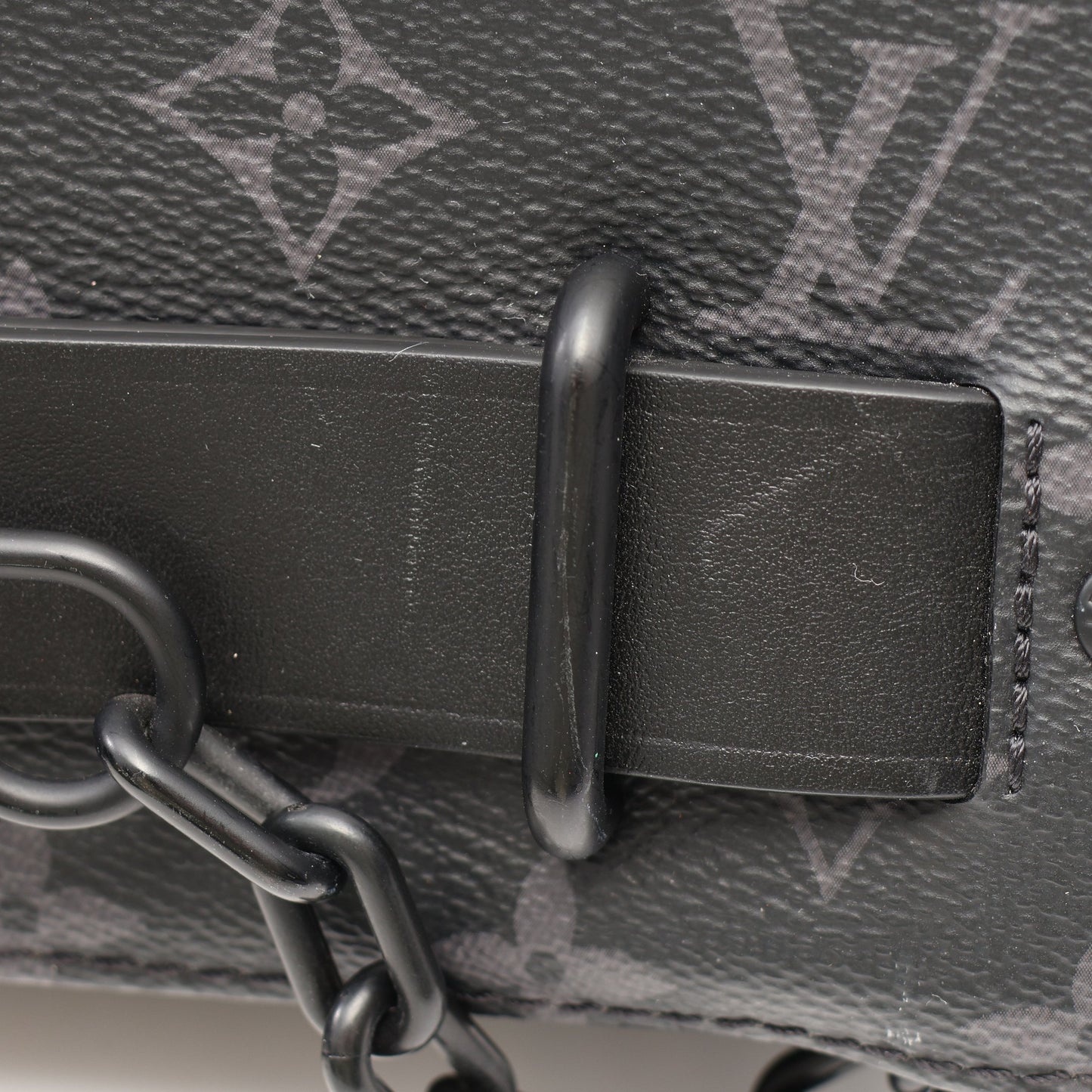 スティーマー メッセンジャー モノグラムエクリプス ショルダーバッグ PVC レザー ダークグレー ルイヴィトン