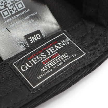 GUESS JEANS 3D Embro Baseball 帽子 ベースボール キャップ コットン ブラック ゲス