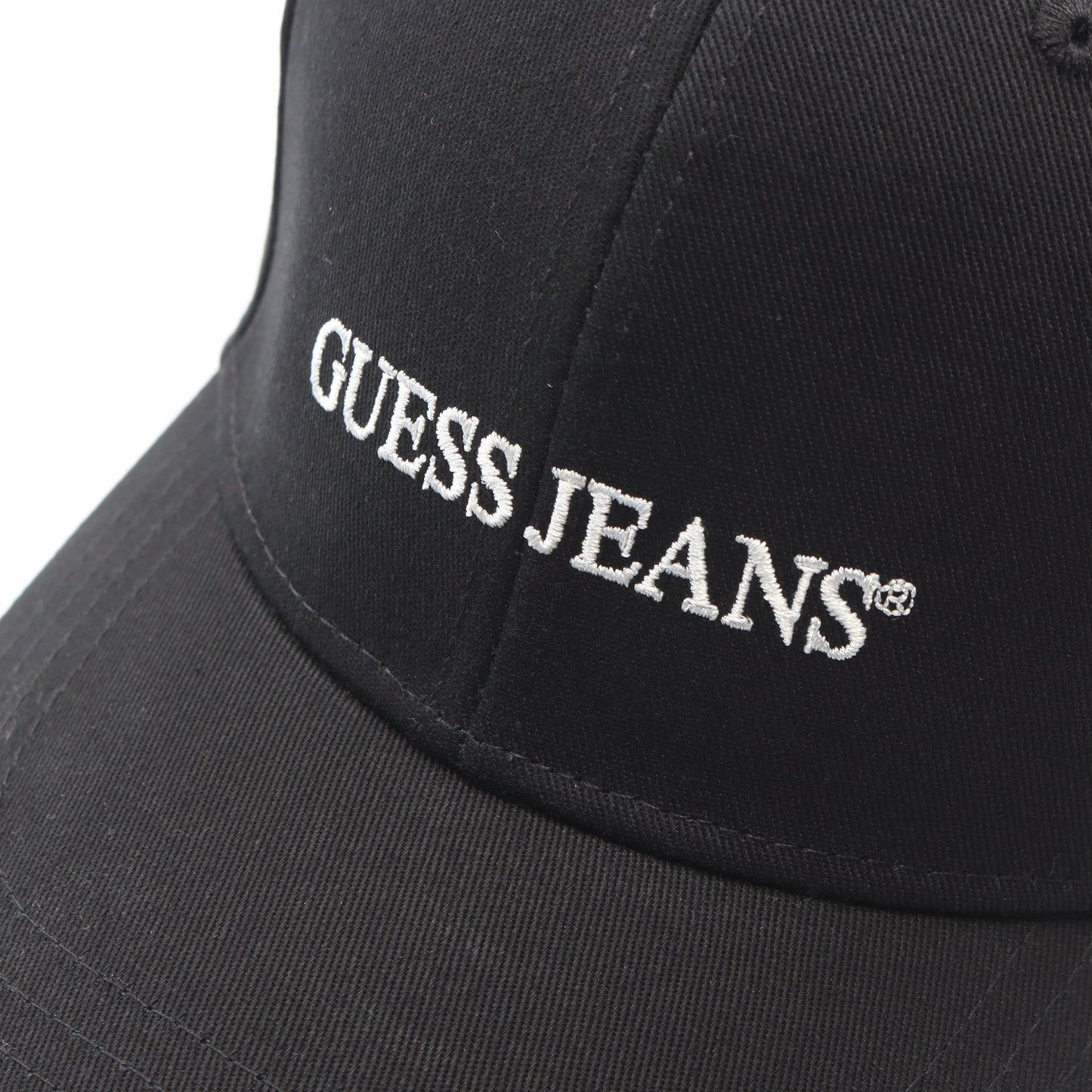GUESS JEANS 3D Embro Baseball 帽子 ベースボール キャップ コットン ブラック ゲス
