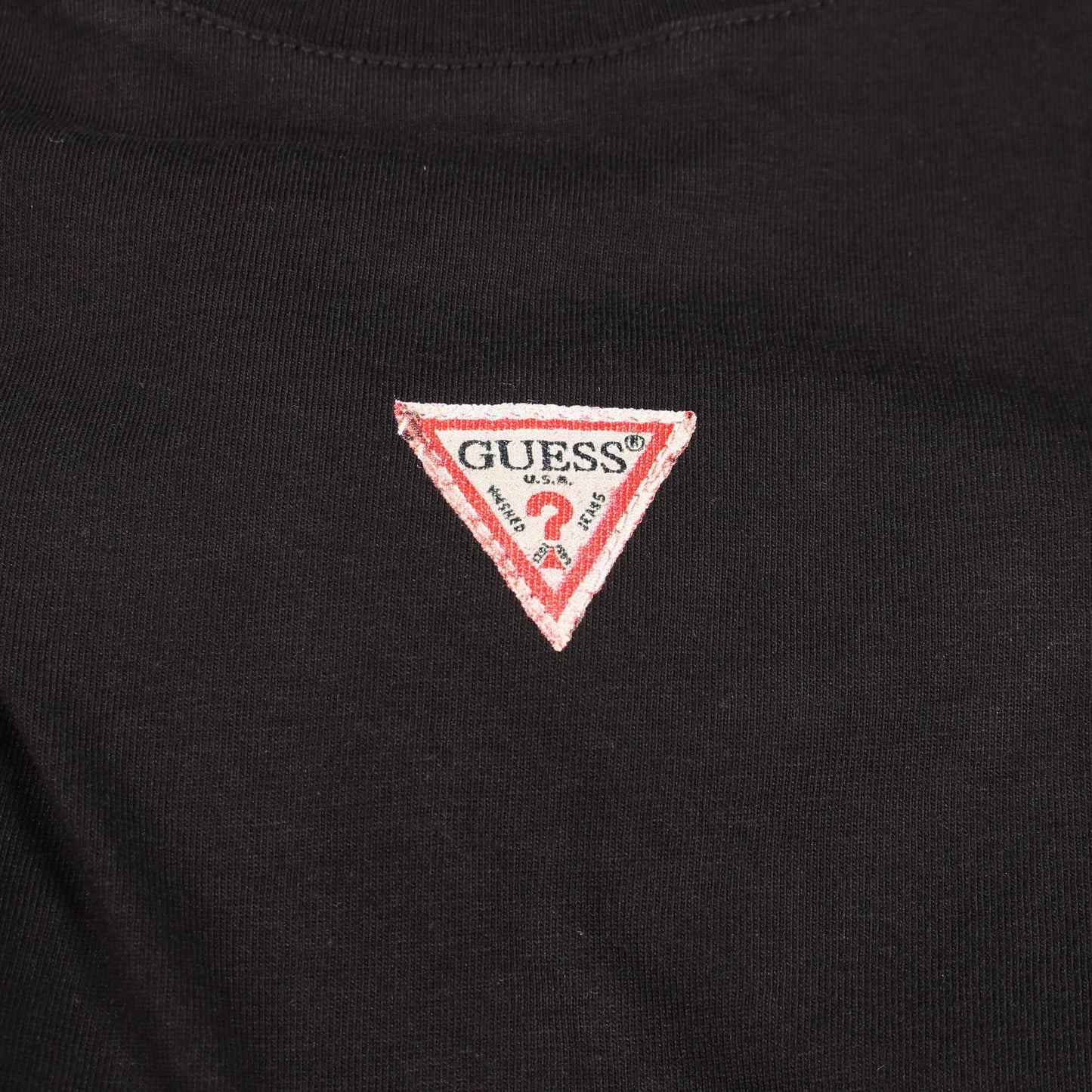 ロゴプリント 半袖Tシャツ コットン ブラック ゲス