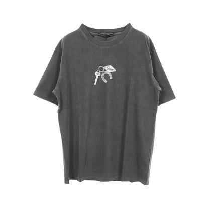 キーチェーン ダメージ加工 半袖Tシャツ コットン ダークグレー ゲス