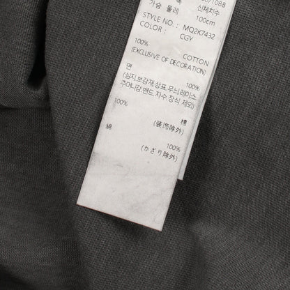 キーチェーン ダメージ加工 半袖Tシャツ コットン ダークグレー ゲス