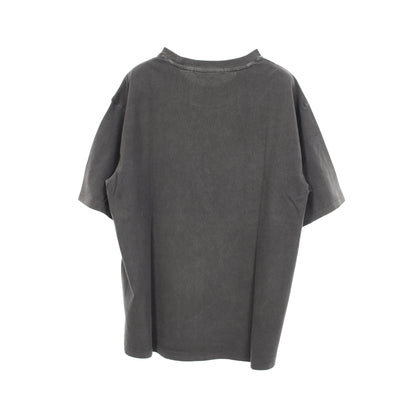キーチェーン ダメージ加工 半袖Tシャツ コットン ダークグレー ゲス