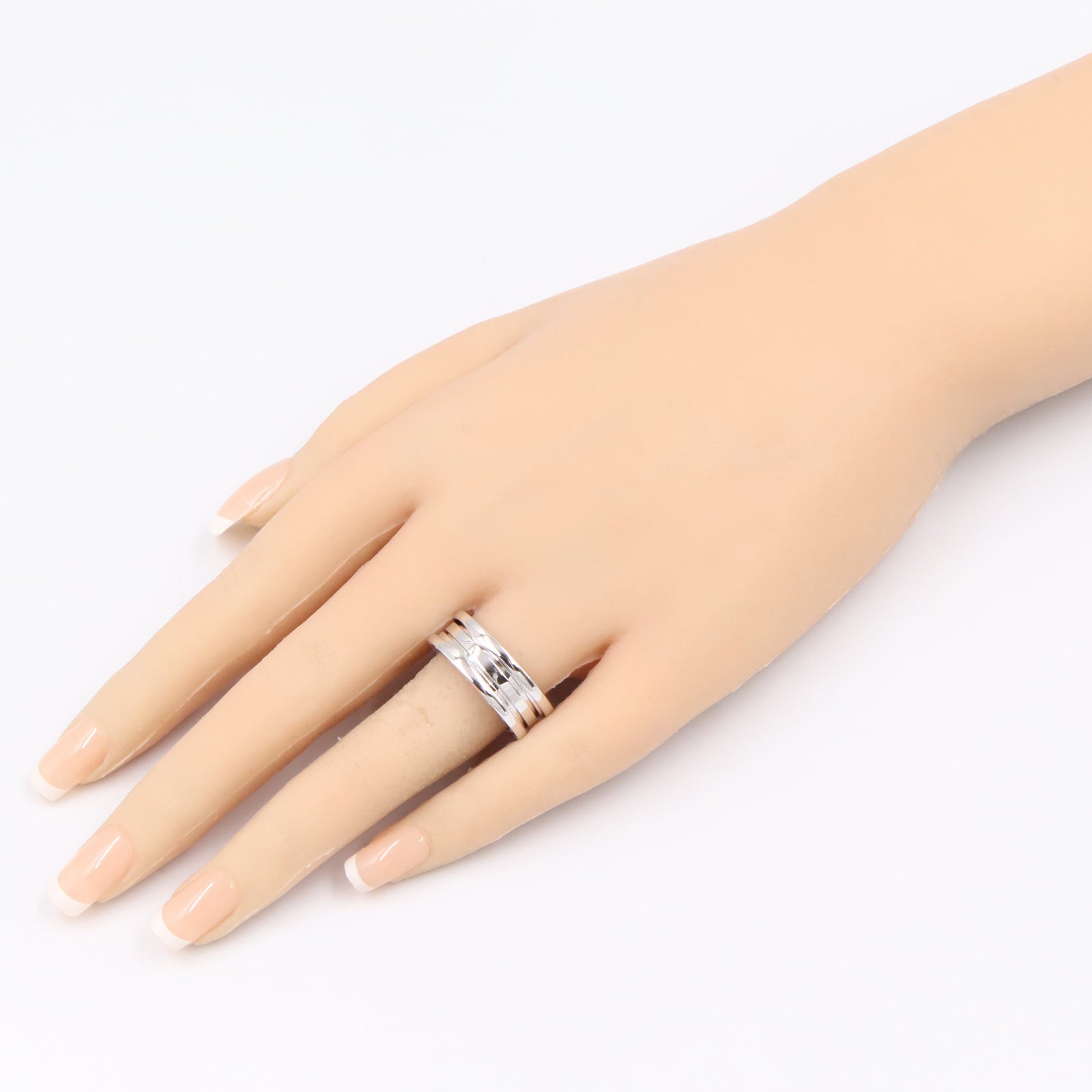 B-zero1 ビーゼロワン リング 3バンド リング 指輪 K18WG ホワイトゴールド ブルガリ アクセサリー BVLGARI