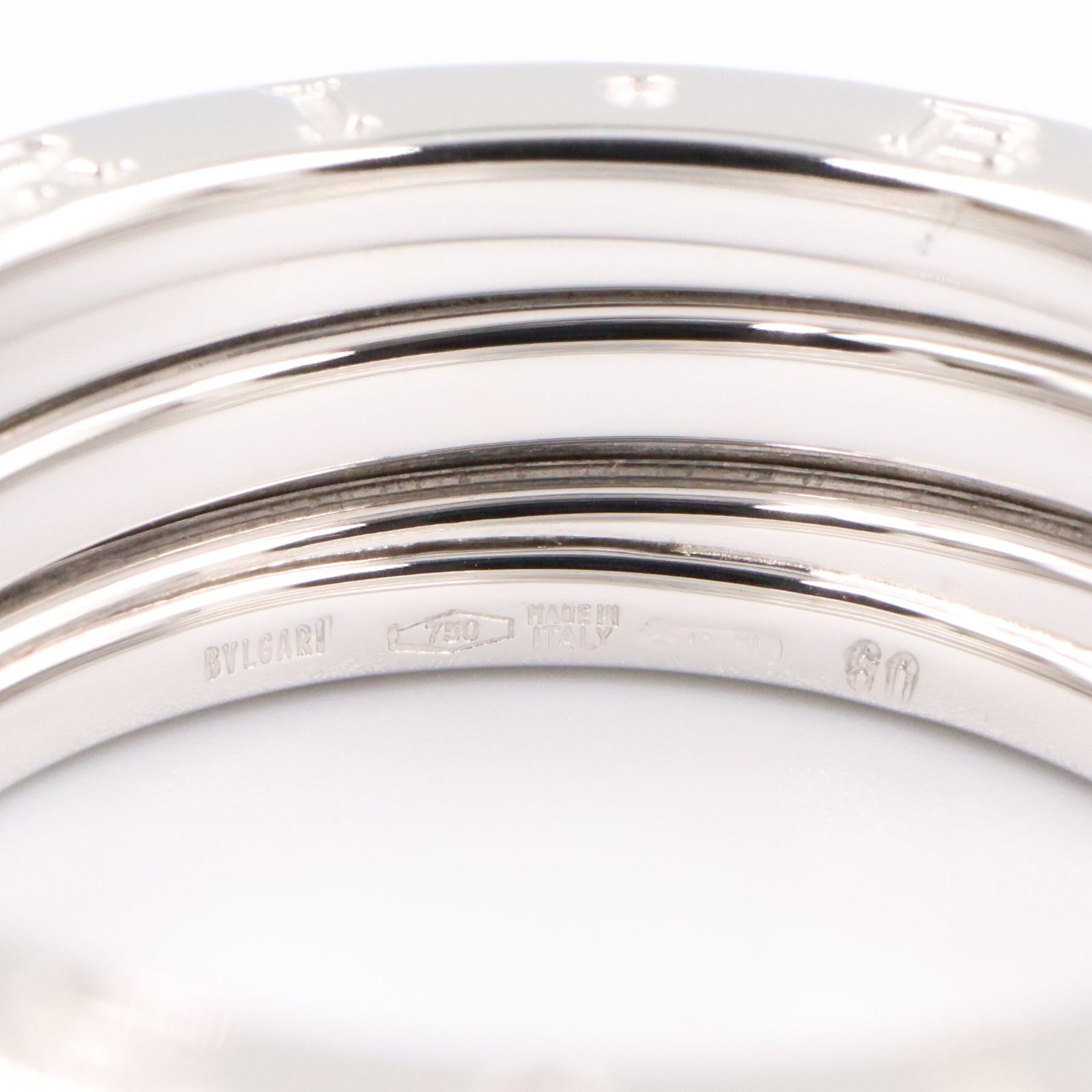 B-zero1 ビーゼロワン リング 3バンド リング 指輪 K18WG ホワイトゴールド ブルガリ アクセサリー BVLGARI