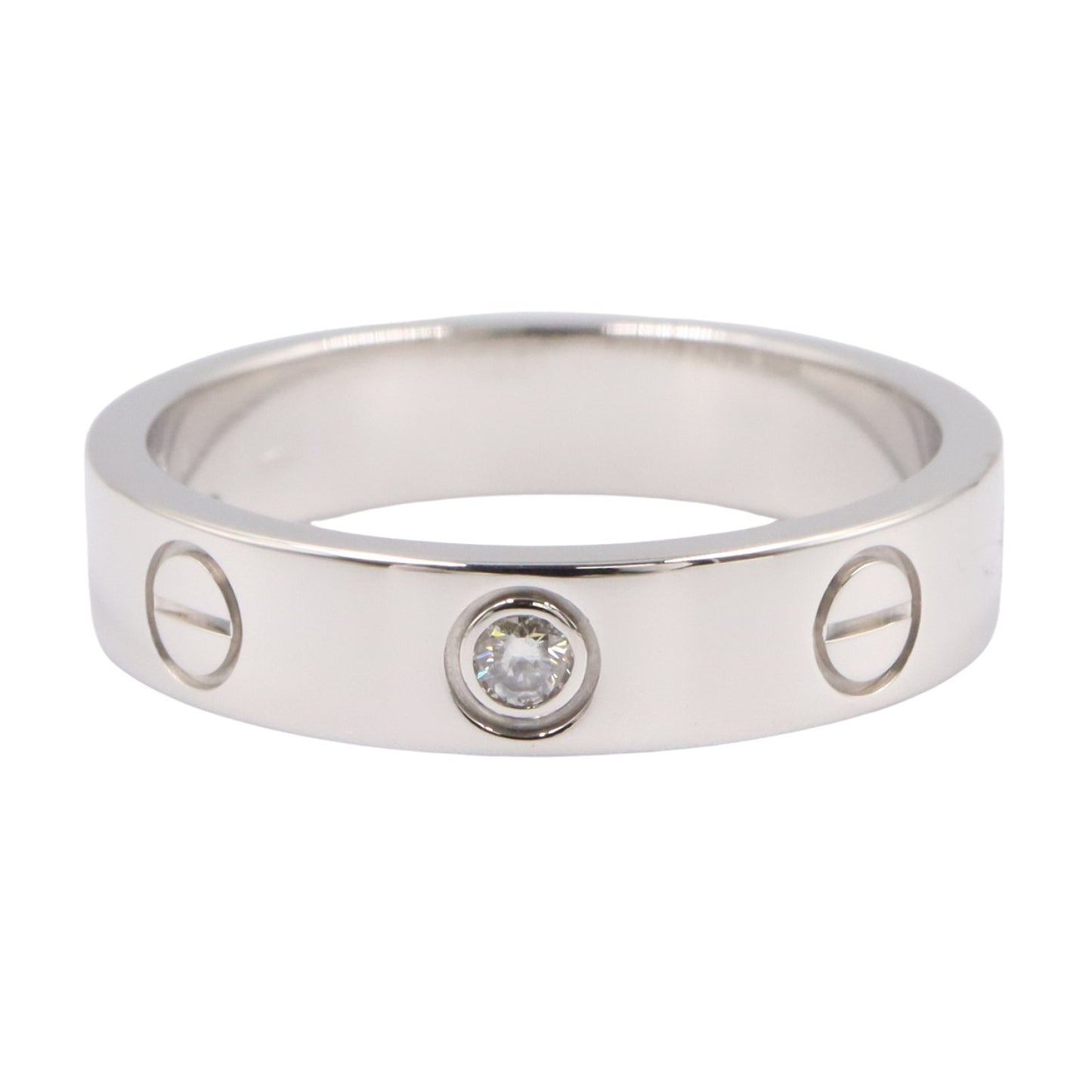 ミニラブリング 1PD リング 指輪 K18WG ダイヤモンド ホワイトゴールド クリア カルティエ アクセサリー Cartier