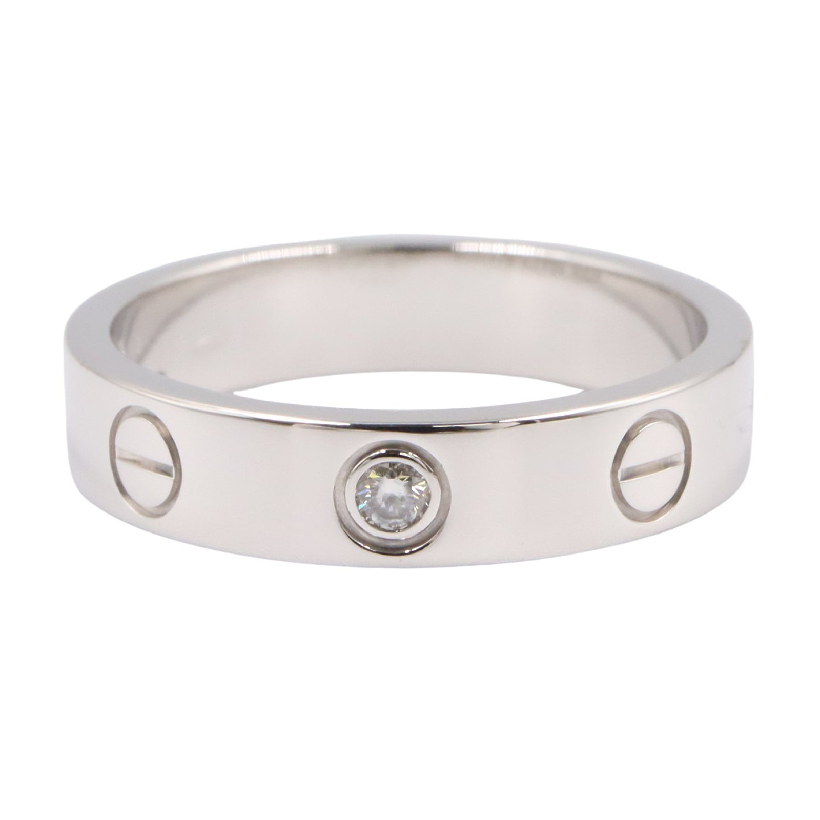 ミニラブリング 1PD リング 指輪 K18WG ダイヤモンド ホワイトゴールド クリア カルティエ アクセサリー Cartier