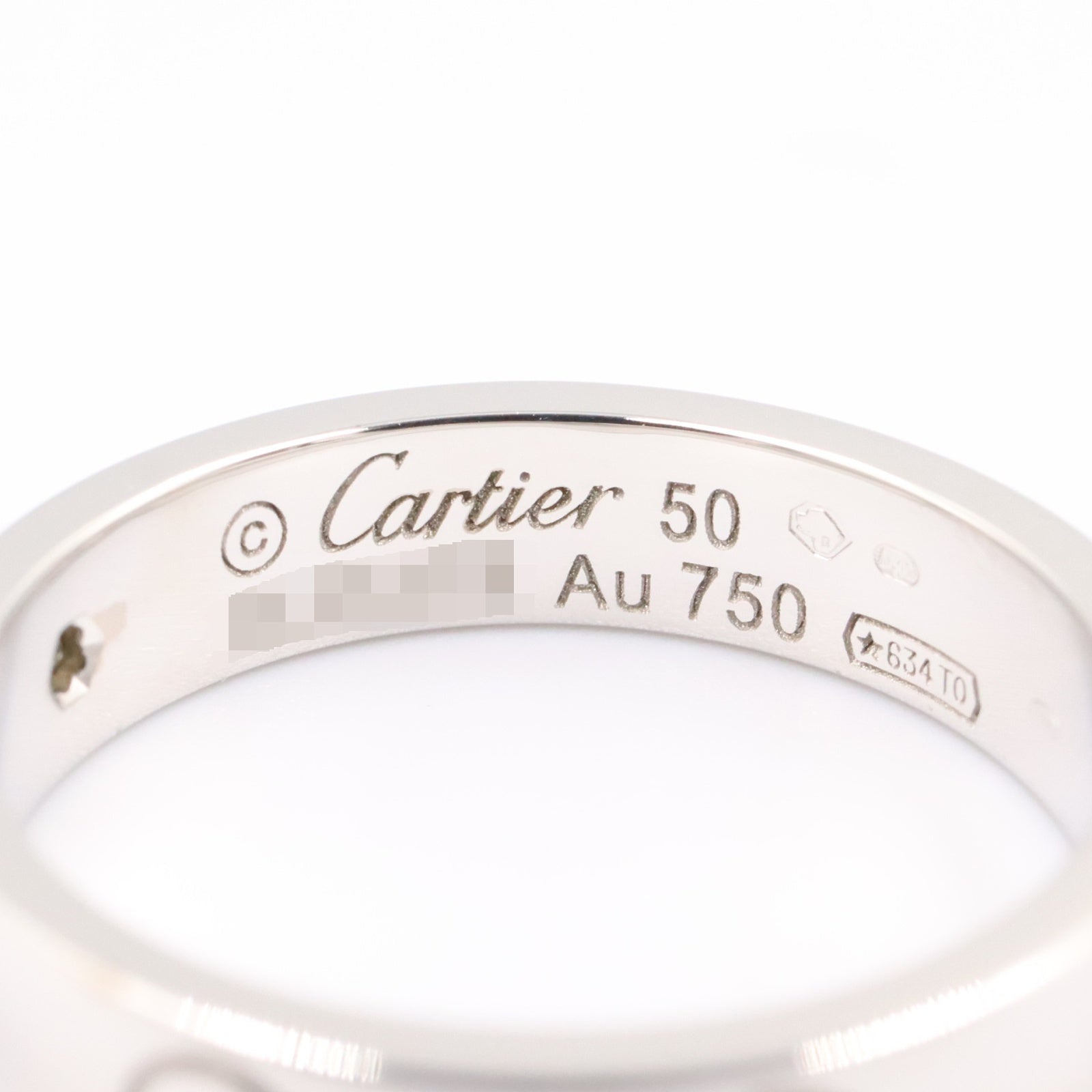 ミニラブリング 1PD リング 指輪 K18WG ダイヤモンド ホワイトゴールド クリア カルティエ アクセサリー Cartier