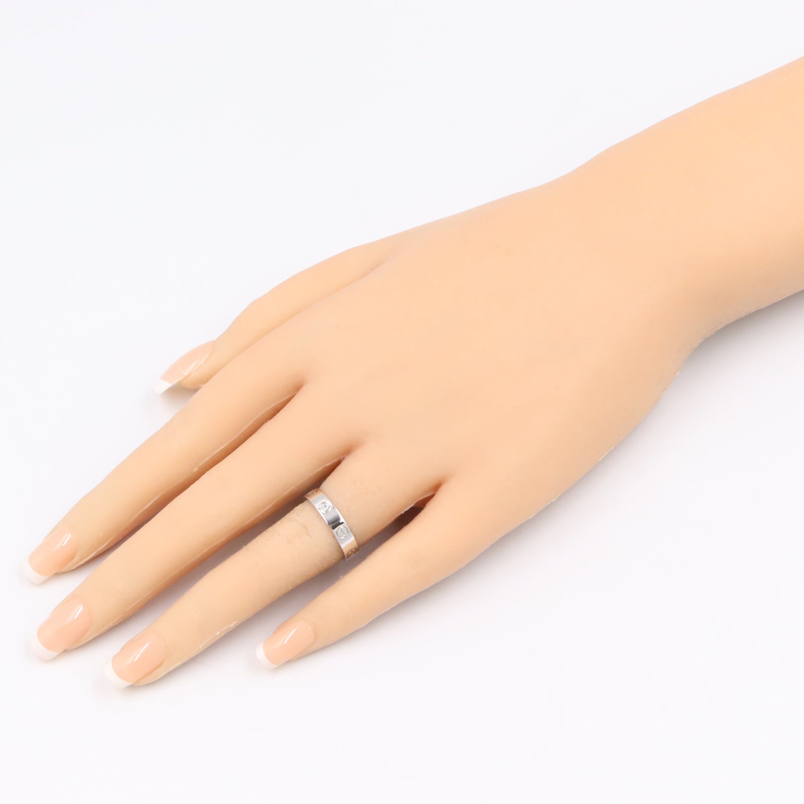 ミニラブリング 1PD リング 指輪 K18WG ダイヤモンド ホワイトゴールド クリア カルティエ アクセサリー Cartier