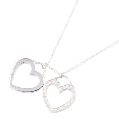 ダブルハート ネックレス ダイヤ ネックレス K18WG ダイヤモンド ホワイトゴールド クリア ティファニー アクセサリー TIFFANY & Co.