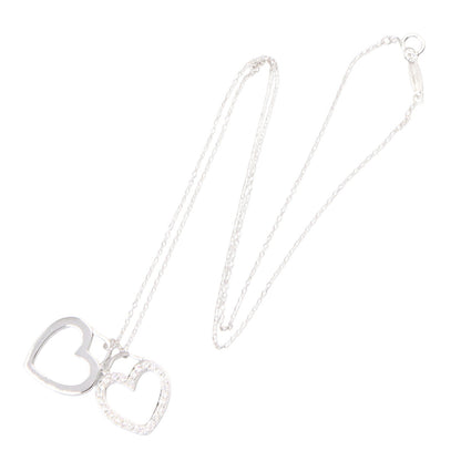 ダブルハート ネックレス ダイヤ ネックレス K18WG ダイヤモンド ホワイトゴールド クリア ティファニー アクセサリー TIFFANY & Co.