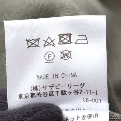 Vネック カーディガン コットン カーキグリーン ロンハーマン
