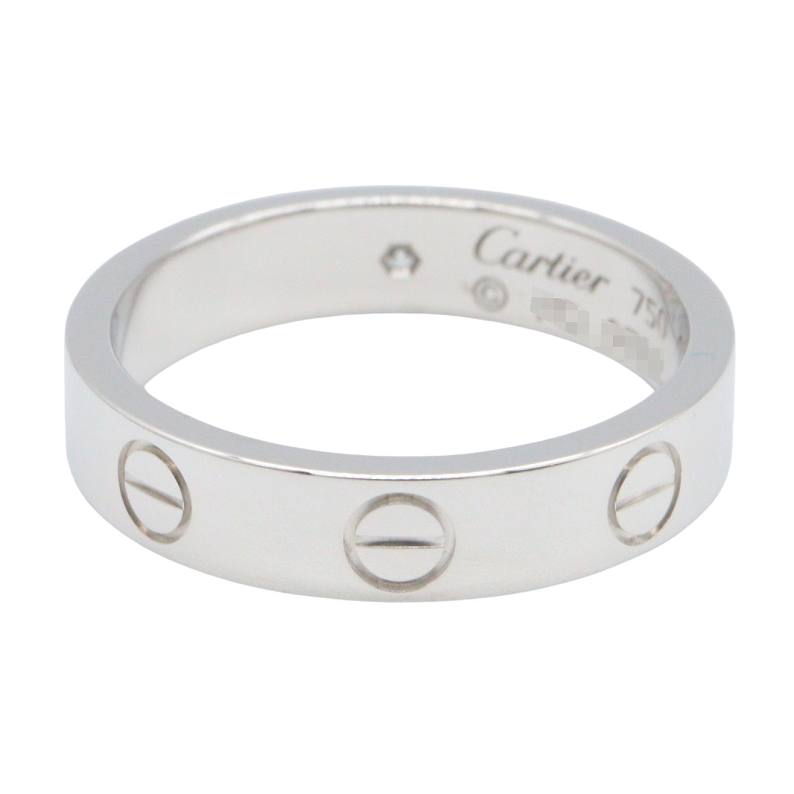 ミニラブリング 1PD リング 指輪 K18WG ダイヤモンド ホワイトゴールド クリア カルティエ アクセサリー Cartier