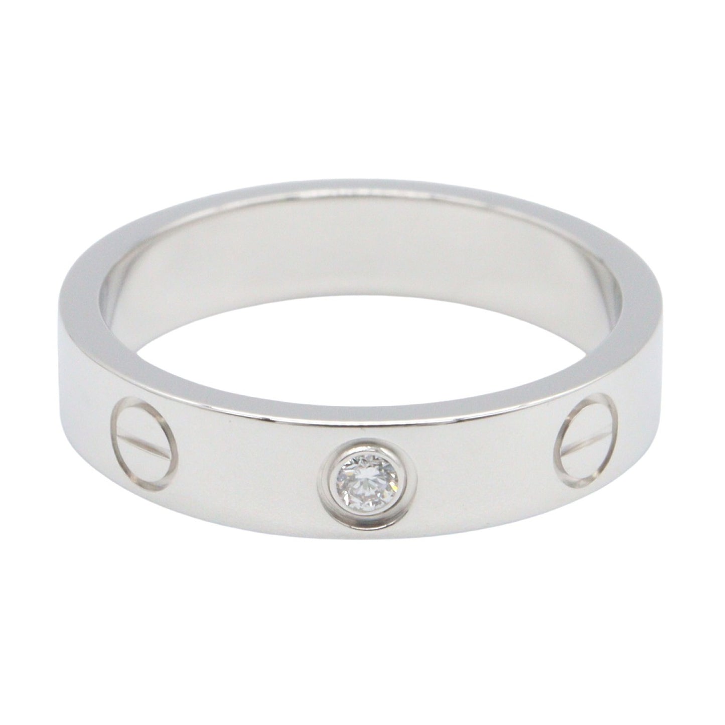 ミニラブリング 1PD リング 指輪 K18WG ダイヤモンド ホワイトゴールド クリア カルティエ アクセサリー Cartier