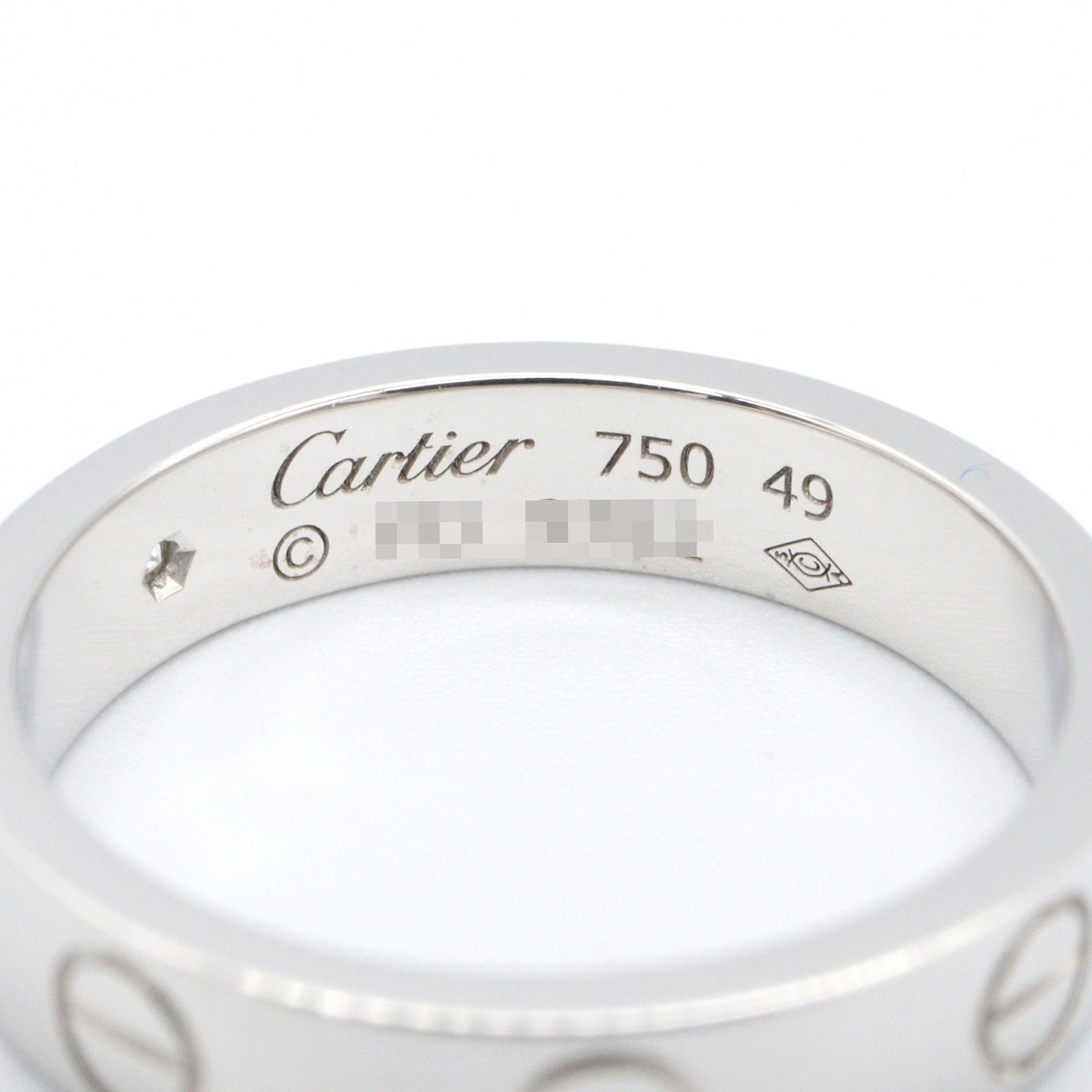 ミニラブリング 1PD リング 指輪 K18WG ダイヤモンド ホワイトゴールド クリア カルティエ アクセサリー Cartier