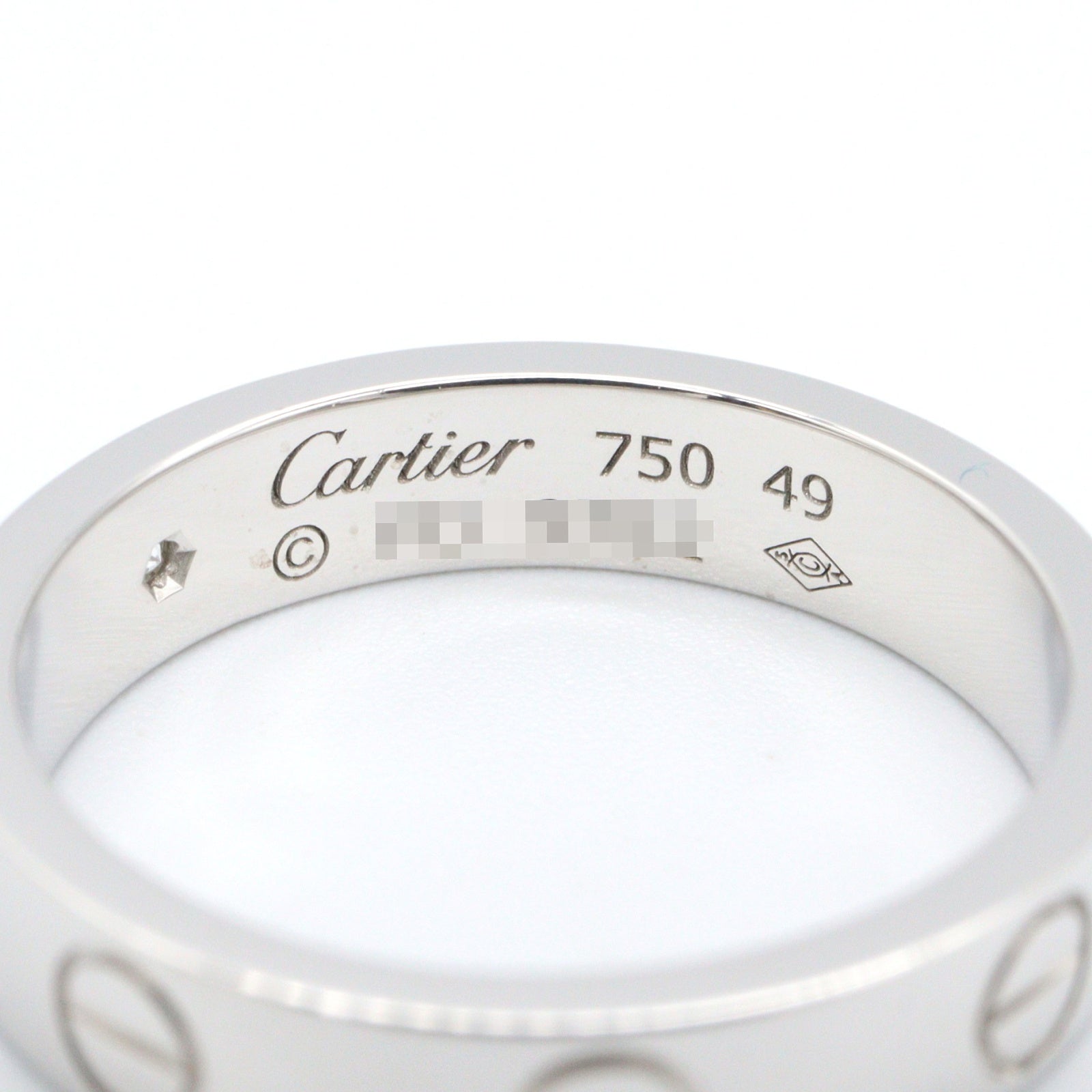 ミニラブリング 1PD リング 指輪 K18WG ダイヤモンド ホワイトゴールド クリア カルティエ アクセサリー Cartier