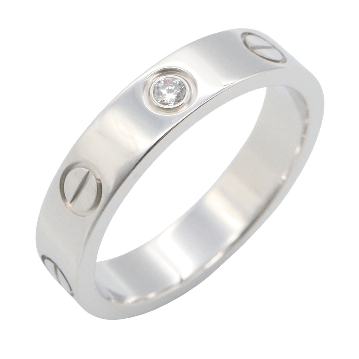 ミニラブリング 1PD リング 指輪 K18WG ダイヤモンド ホワイトゴールド クリア カルティエ アクセサリー Cartier