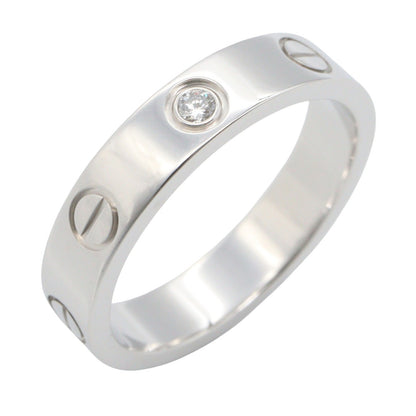 ミニラブリング 1PD リング 指輪 K18WG ダイヤモンド ホワイトゴールド クリア カルティエ アクセサリー Cartier