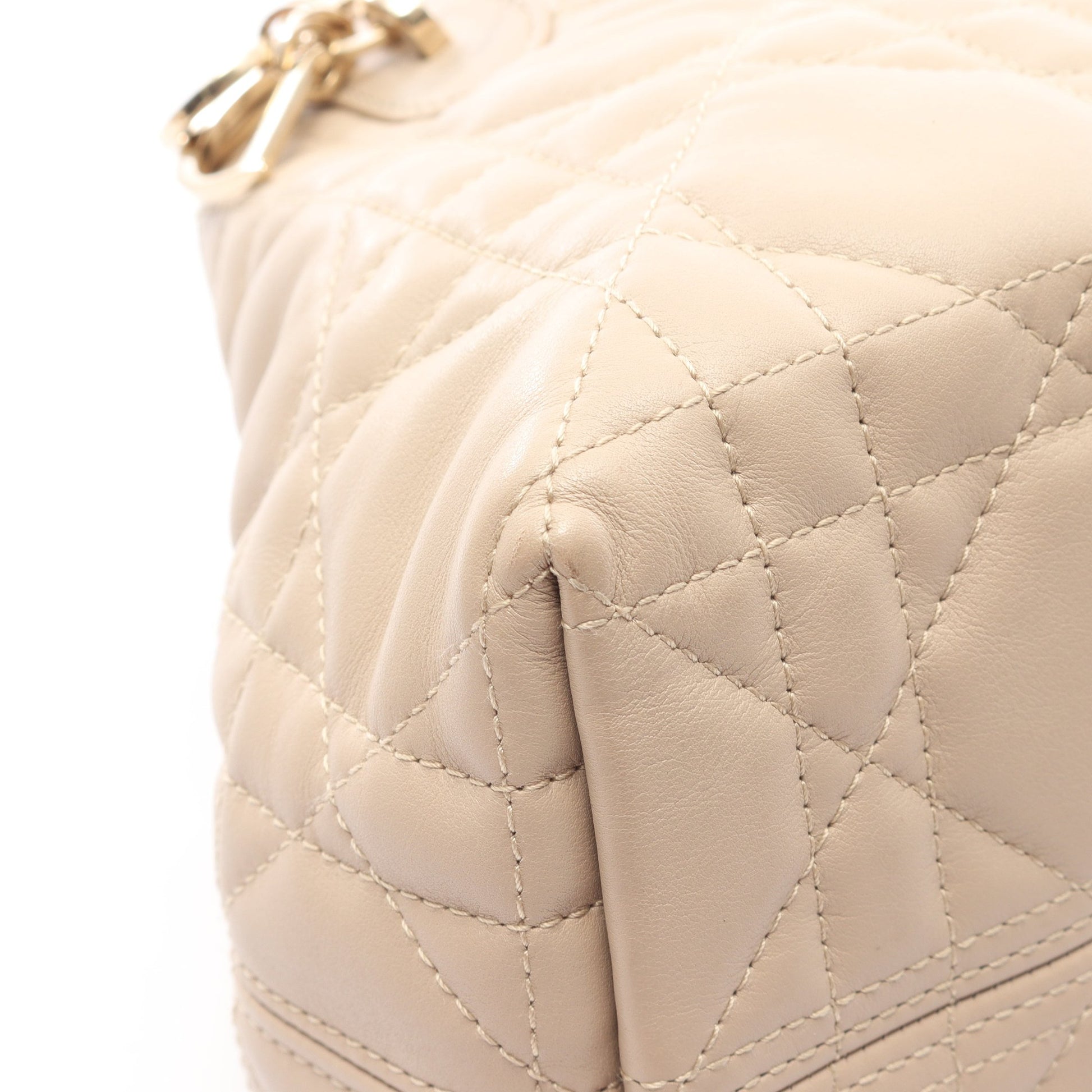 Dior Toujours バッグ スモール ハンドバッグ レザー ベージュ クリスチャンディオール バッグ Christian Dior