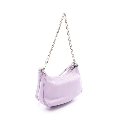 LE CAGOLE MINI BB ル カゴール ミニ 2WAY チェーンハンドバッグ レザー パープル バレンシアガ